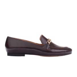 Marco Shoes Ballerinas mit goldener Kette braun