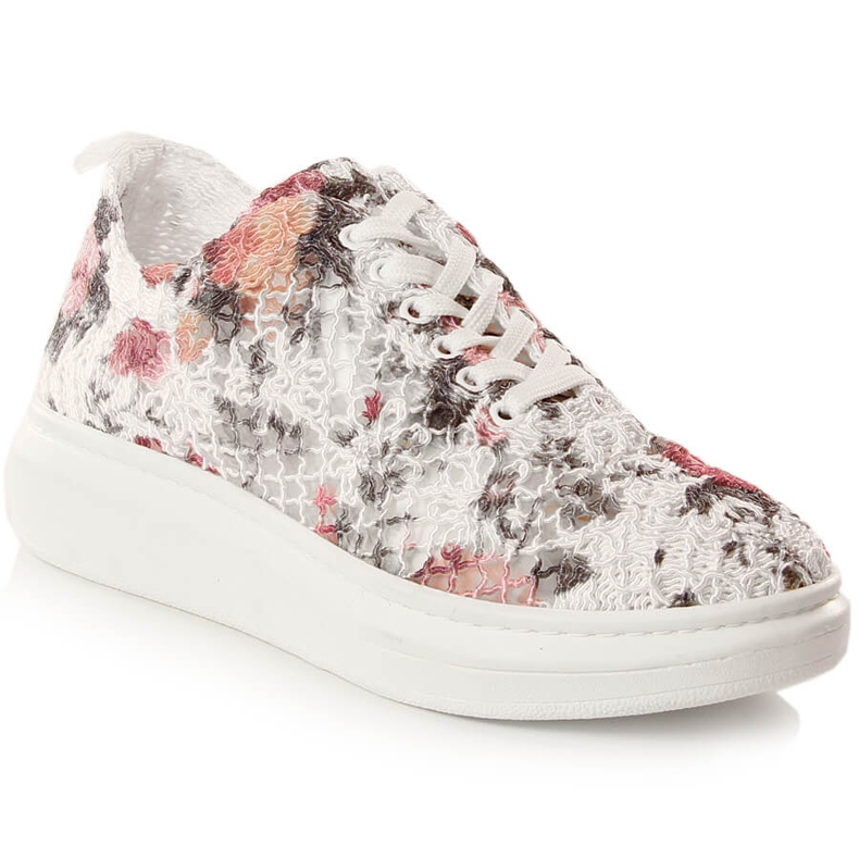 Damen-Schnürschuhe mit mehrfarbigen Blumen Artiker 52C2480