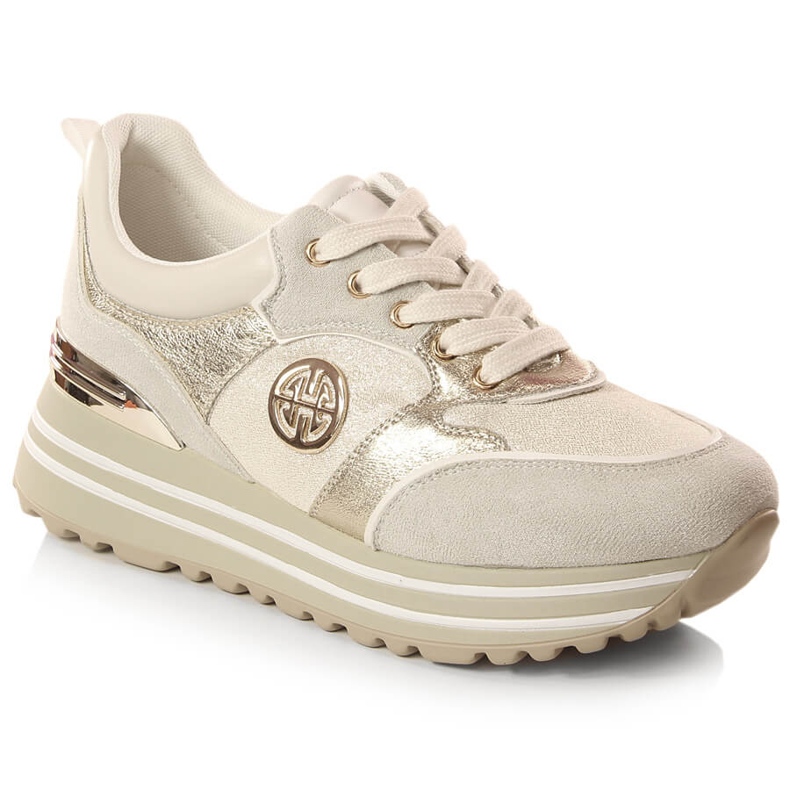 Damen Sportschuhe auf der goldenen Plattform Potocki SZ12025