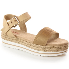 Damen-Espadrille-Sandalen auf der Plattform beige Big Star LL274872