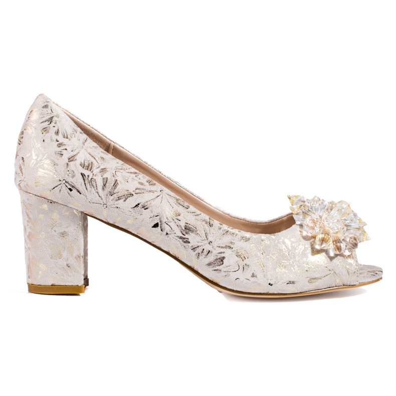 Eleganter beigefarbener Pumps mit hohem Absatz von Shelovet