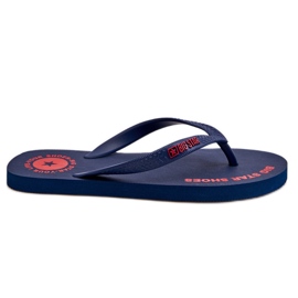 Herren Flip Flops Big Star LL174424 Marineblau schwarz