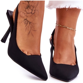 FS1 Klassische schwarze Whitley spitze Absätze