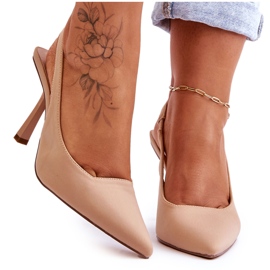 FS1 Klassische beige Whitley spitze Absätze