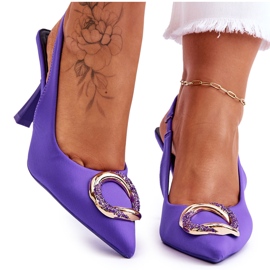 FS1 Modische Pins mit Dekoration und Zirkonias lila Alexia violett