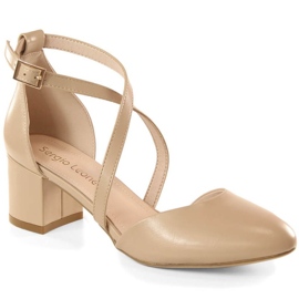 Formale Sandalen mit hohem Absatz Sergio Leone W SK365C beige