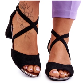 Vinceza Damensandalen mit niedrigem Absatz Schwarz Quinn