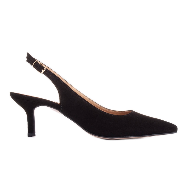 Marco Shoes Sommerliche Pumps aus zartem schwarzem Veloursleder