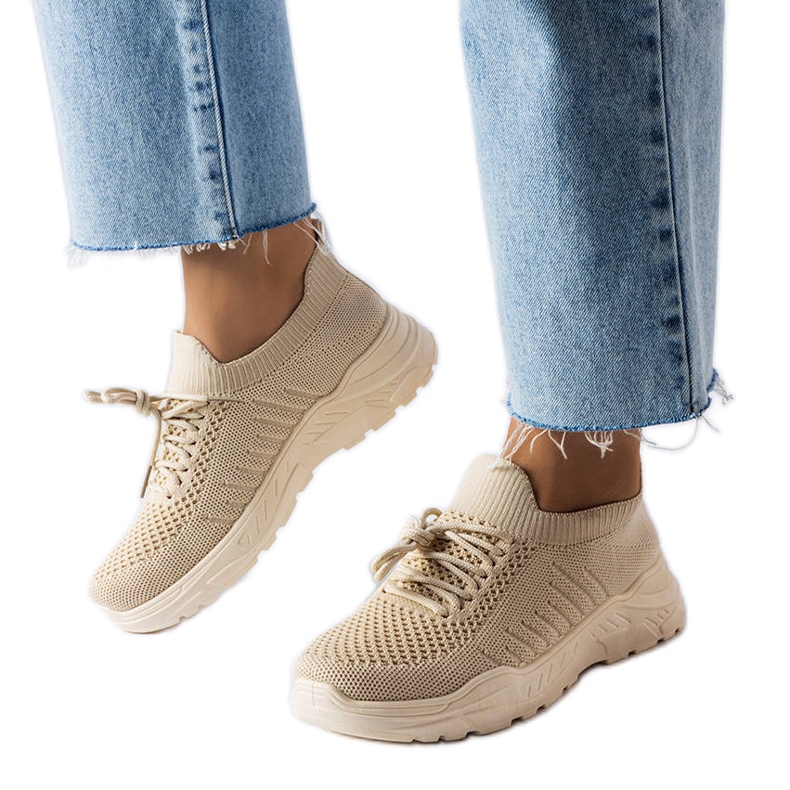 Beige Sneakers mit flexiblem Obermaterial von Gois