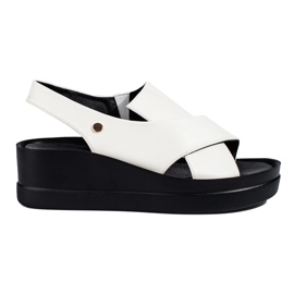 Damen Shelovet Keilsandalen weiß