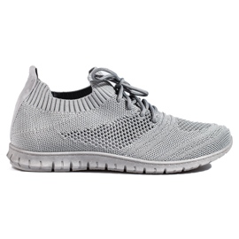 W. Potocki Leichte durchbrochene Damensportschuhe Potocki grau