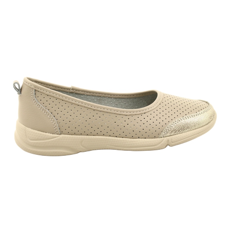 Durchbrochene Lederballerinas Evento 21PB32-3621 beige golden