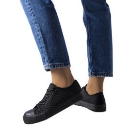 Schwarze Sneakers aus Webstoff von Thibodeau