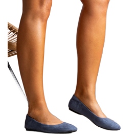 Marineblaue Ballerinas aus Öko-Wildleder von Jules