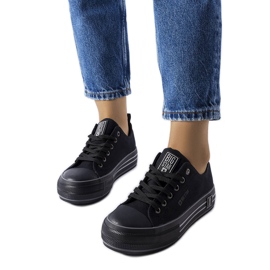 Schwarze Plateausneaker von Big Star LL274184