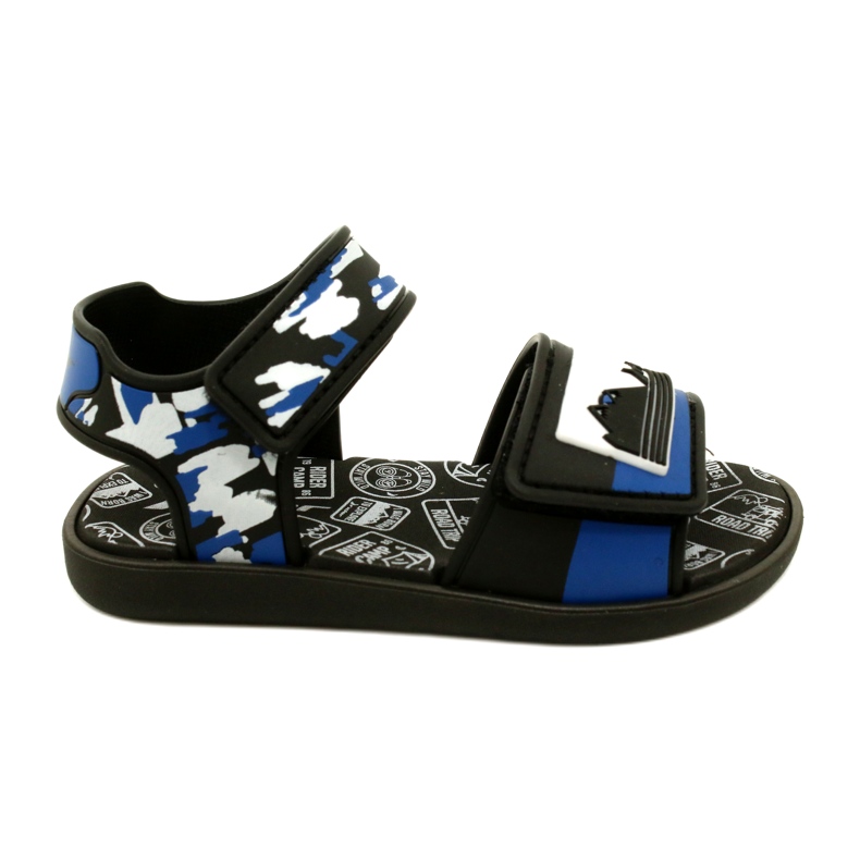 Rider Jungen Sandalen Fahrer 83453 AG294 Schwarz/Blau/Weiß