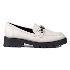 Elegante graue Plateau-Loafer von Shelovet