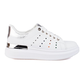 Shelovet weiße Turnschuhe mit dicken Sohlen