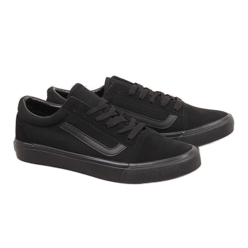 Niedrige schwarze Herrenturnschuhe Atletico WY18081