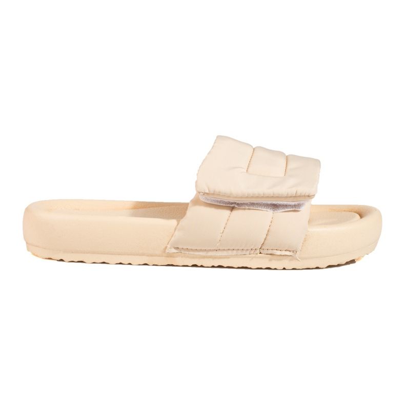 Beige Damen-Slipper mit Klettverschluss von Shelovet
