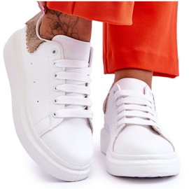 Sportschuhe für Damen mit dekorativem Muster Weiß-Gold Delight