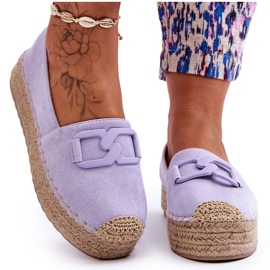 Klassische Damen-Plateau-Espadrilles Purple Maurine lila