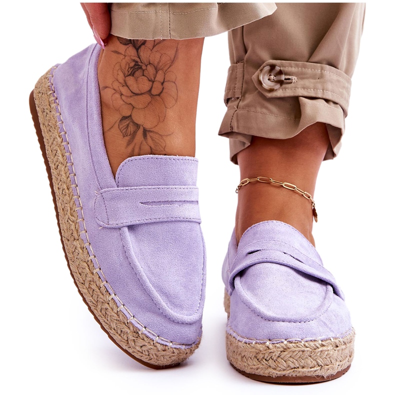 FI1 Damen-Wildleder-Espadrilles Lila Keyla violett