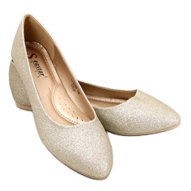 Seastar Chiesa Gold Glitter Ballerinas golden