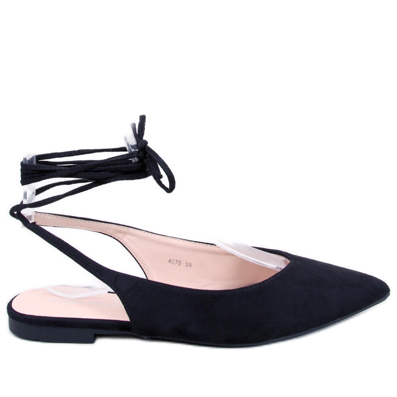 PA1 Dentoni Schwarze Ballerinas zum Schnüren