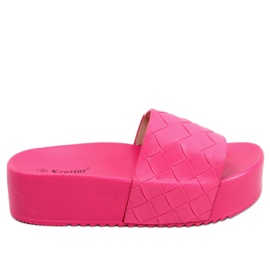 PA1 Sandale mit hoher Sohle von Morlet Fuchsia rosa