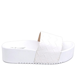 PA1 Sandale mit hoher Sohle von Morlet White weiß