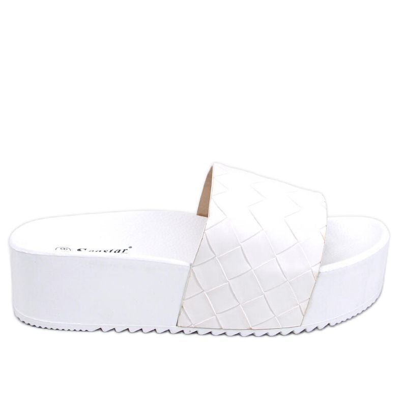 PA1 Sandale mit hoher Sohle von Morlet White weiß