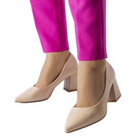 Beige Stiletto-Pumps von Fanchon