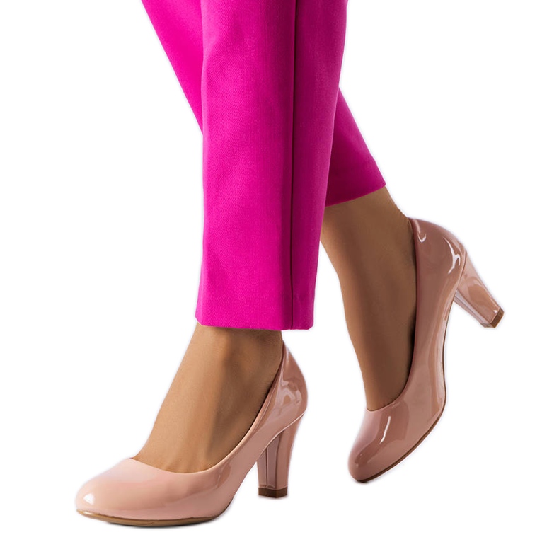 Pinkfarbene Pumps aus Lackleder von Burkett rosa