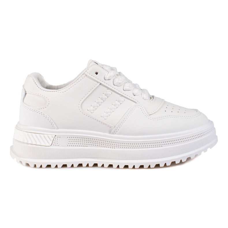 Damen Sportschuhe Shelovet Sneaker mit dicker Sohle weiß
