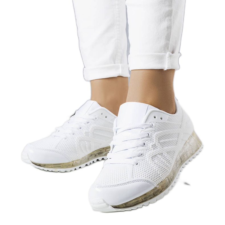 PA1 Weiße Sneakers mit modischer Durandana-Sohle