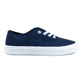 Klassischer Schnürsneaker für Damen Shelovet Marineblau