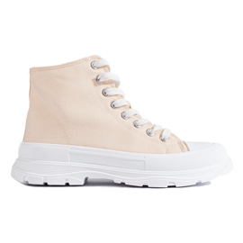 Shelovet High-Top-Sneaker aus Textil für Damen beige