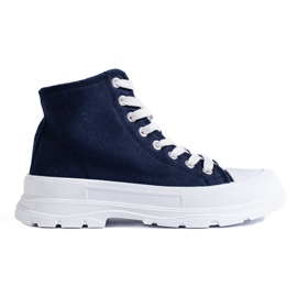 Shelovet High-Top-Sneaker aus Textil für Damen blau