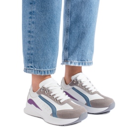 Mehrfarbige Damen-Sneakers von Shelovet weiß