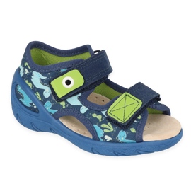 Befado Kinderschuhe VPE 065X163 marineblau blau grün