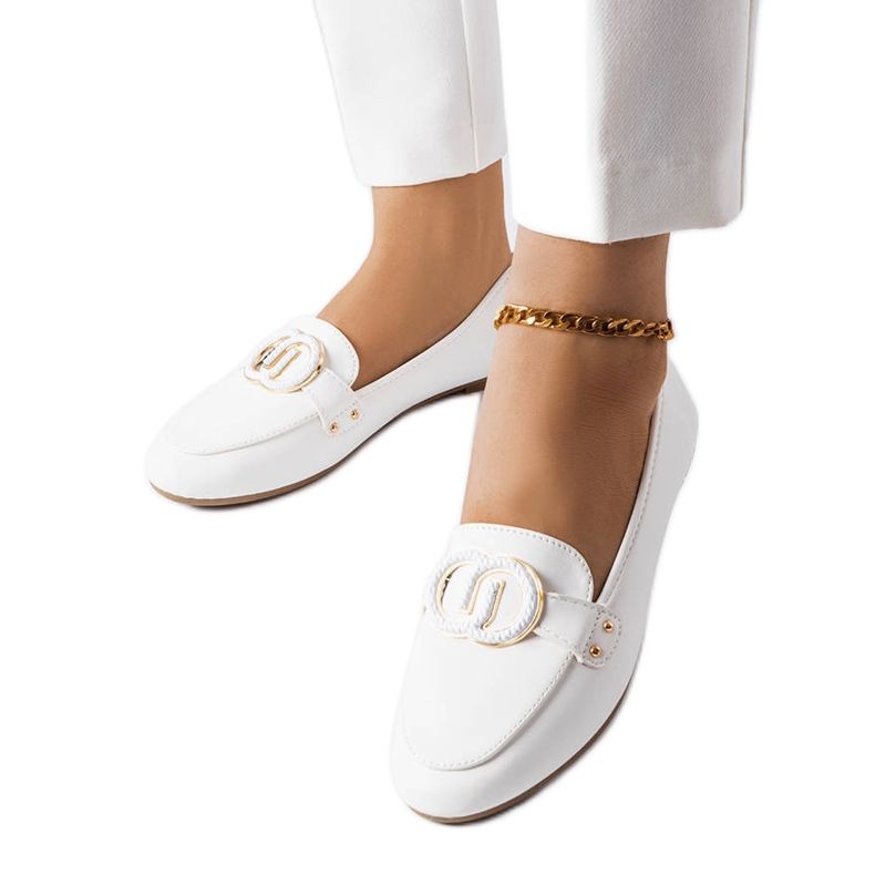 Weiße Loafer für Damen von Eleena