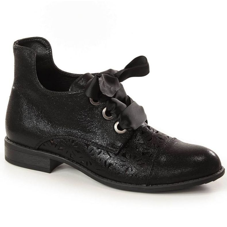 Durchbrochene flache Stiefel Jezzi W JEZ319D schwarz