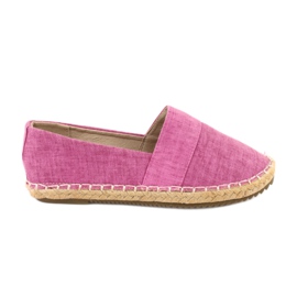 American Club Amerikanische Espadrilles-Ballerinas für Mädchen rosa