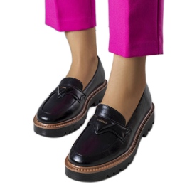 Jacquenett Black Lords mit Lederinnensohle schwarz