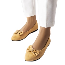 Jetté Beige Ballerinas mit spitzer Zehenpartie