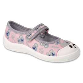 Befado Kinderschuhe 208X049 rosa grau