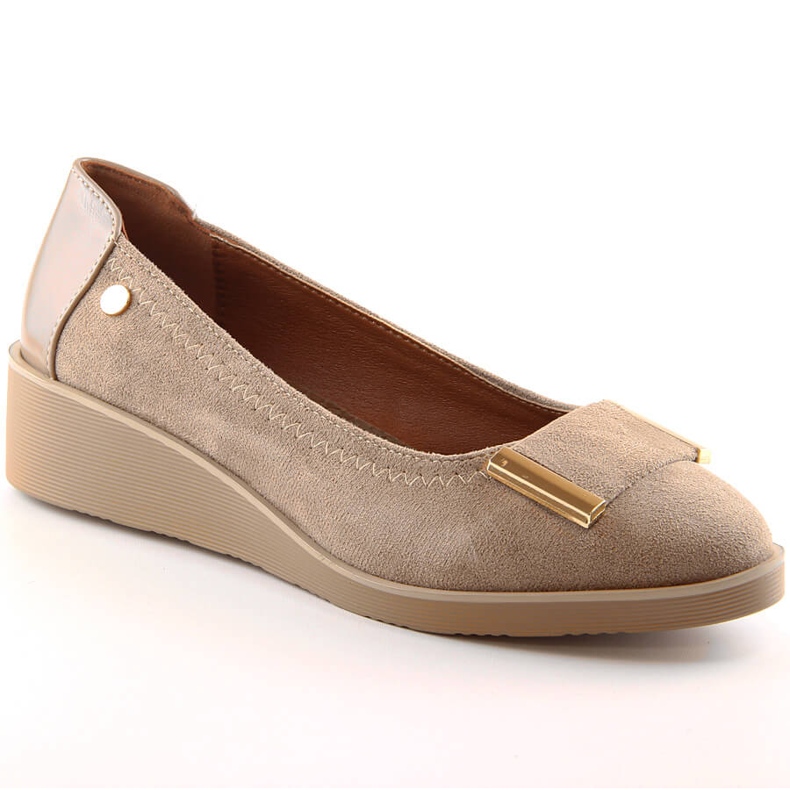 M. DASZYŃSKI Keilpumps aus Wildleder für Damen beige M.Daszyński MR2265-4