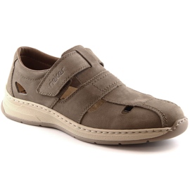 Rieker 14369-25 Sommerleder Herren hellbraune Schuhe beige