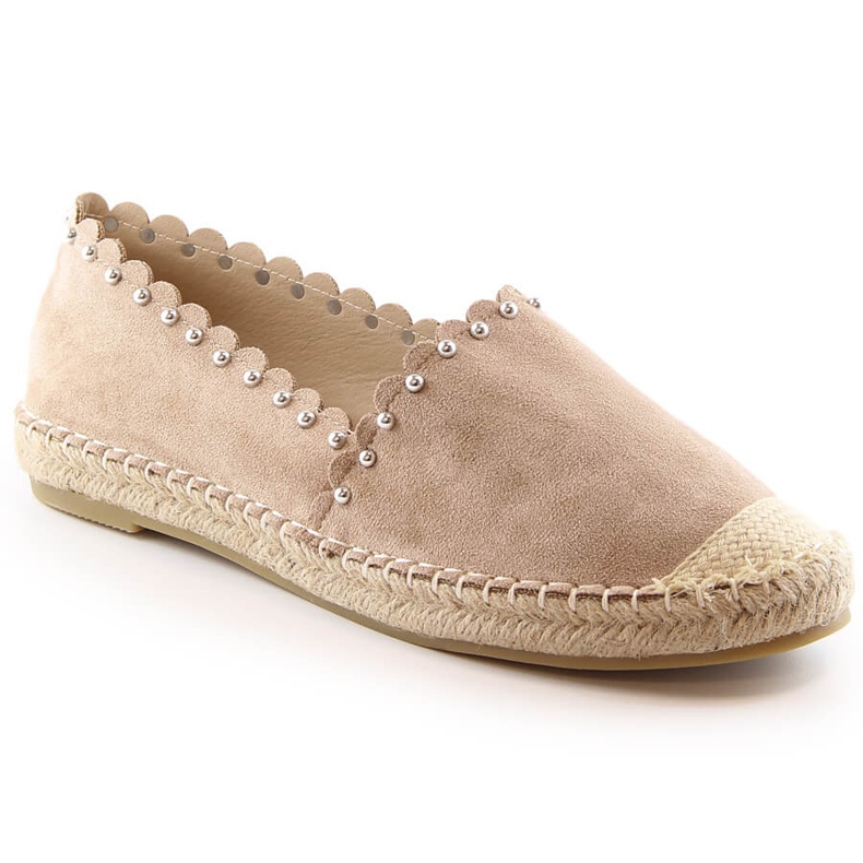Damen-Espadrilles zum Hineinschlüpfen beige Vinceza 34595